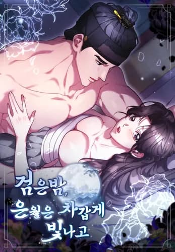 Черная ночь, серебряная луна светит холодно